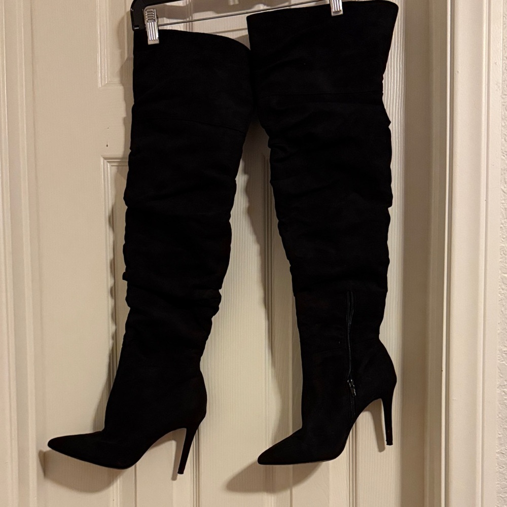 Jessica Simpson Black Over-the-Knee Suede Boots